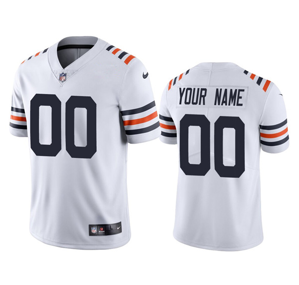Men's Chicago Bears ACTIVE PLAYER Custom White Vapor Untouchable Limited Stitched NFL Jersey